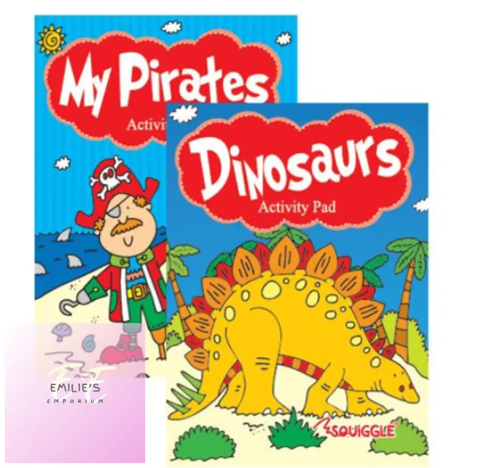 6X Squiggle A6 Dinosaurs & Pirates Activity Pad