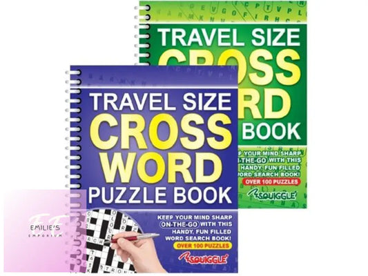 6X Travel Size Spiral Bound Crossword Puzzle Book