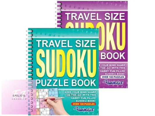 6X Travel Size Spiral Bound Sudoku Puzzle Book