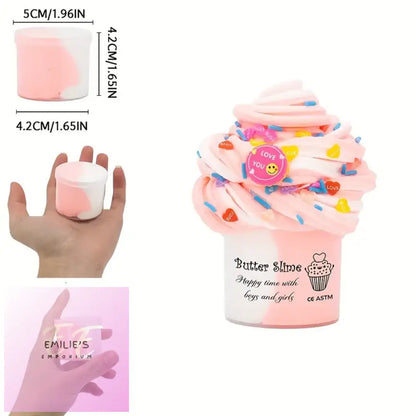 70Ml Butter Slime Kit - Pink & White