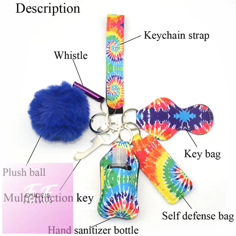 7Pcs Safety Self Defense Keychain Set