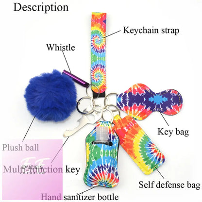 7Pcs Safety Self Defense Keychain Set