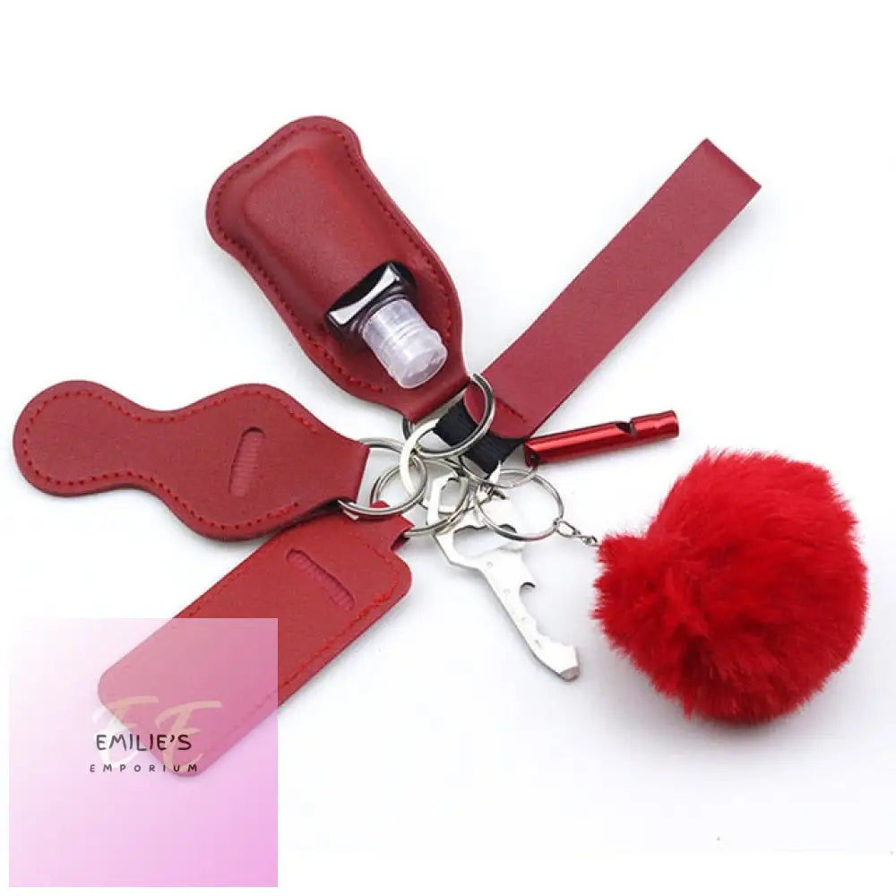 7Pcs Safety Self Defense Keychain Set A4