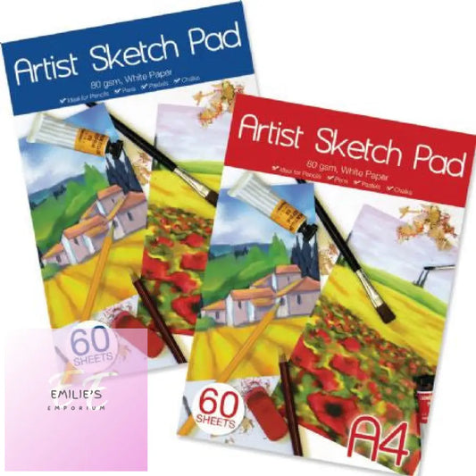 A4 60 Sheet Artists Sketch Pad Assorted Picked At Random