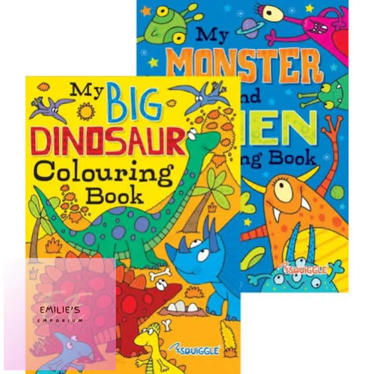 A4 Alien Monsters Dinosaurs Colouring Book - Assorted