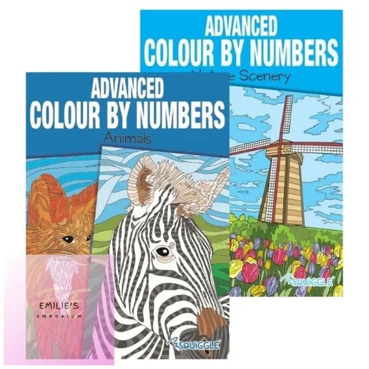 A4 Animals Nature Advanced Colour By Numbers Book - Assorted