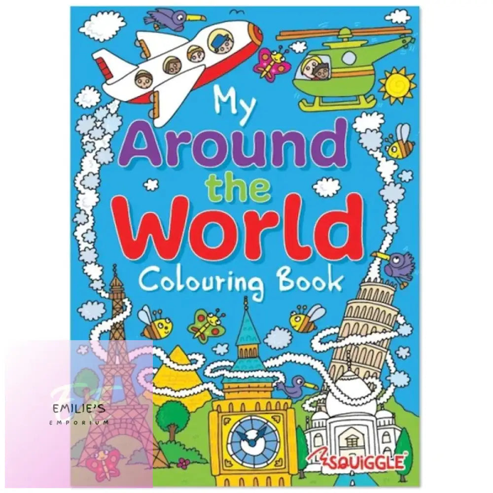 A4 Around The World Travel Colouring & Activity Book - Assorted