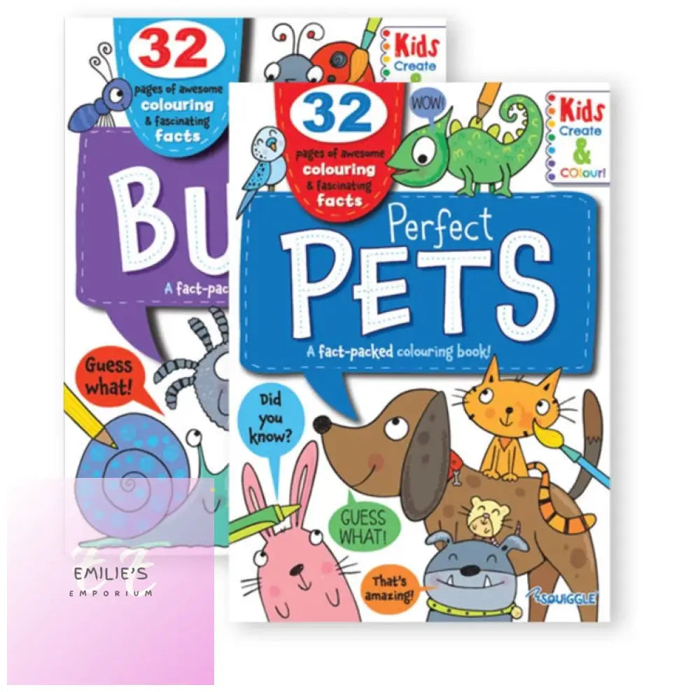 A4 Colouring Book Pets & Bugs