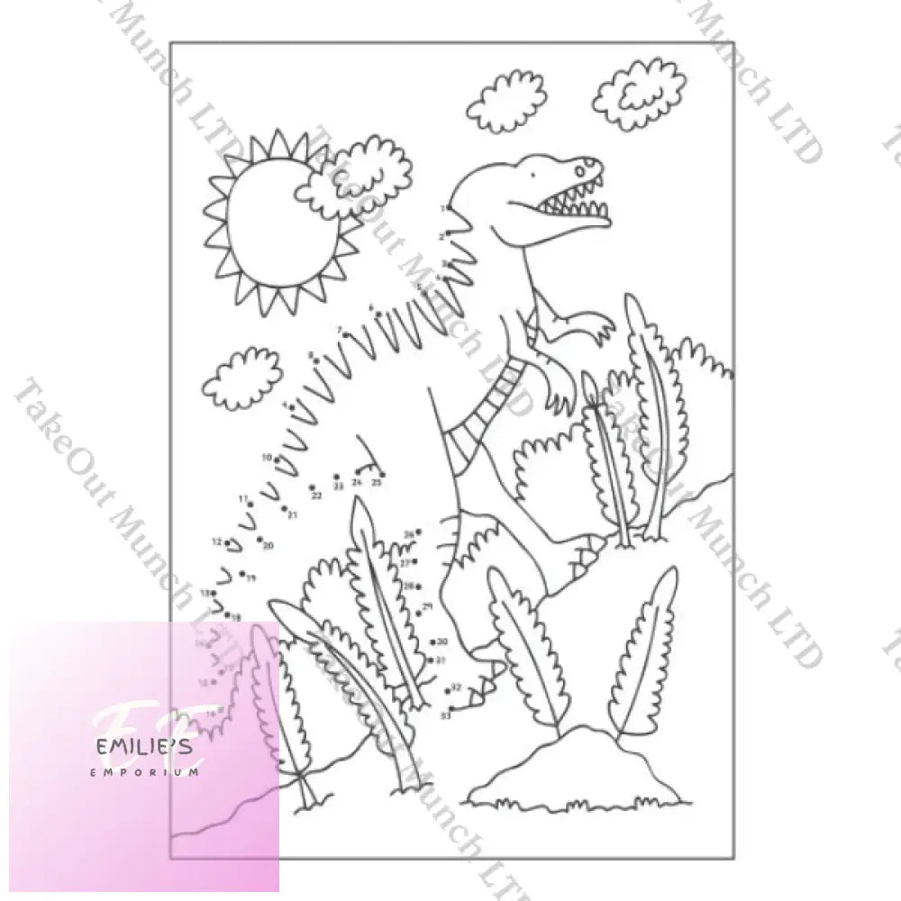 A4 Dinosaur / Pirates Dot-To-Dot Colouring Book - Assorted