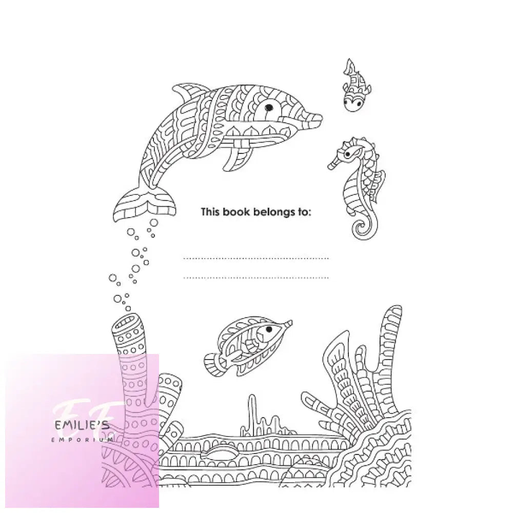 A4 Life In The Ocean Advanced Colouring Book