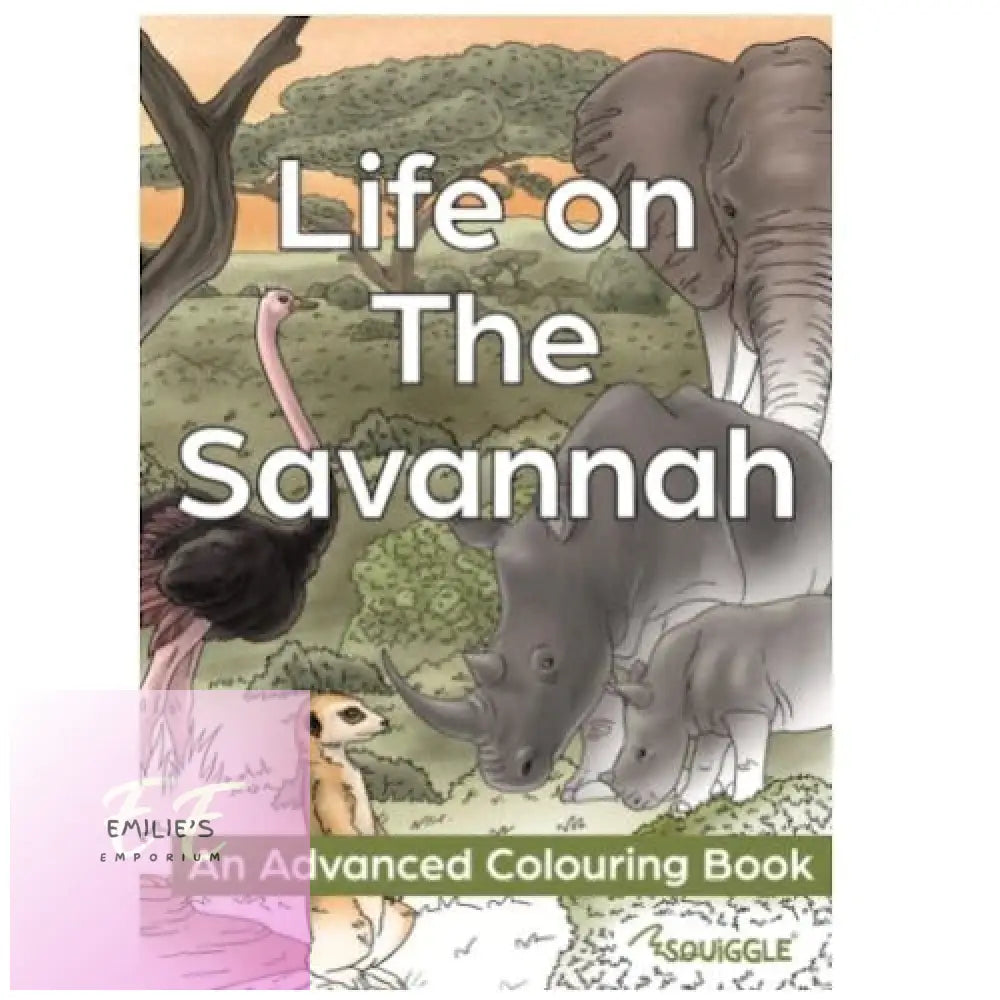 A4 Life On The Savannah Advanced Colouring Book