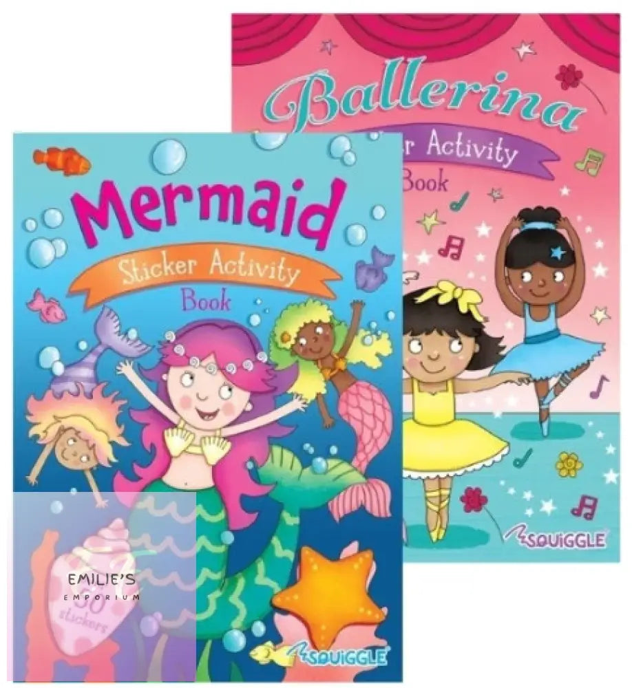 A4 Mermaid / Ballerina Sticker Activity Book - Assorted