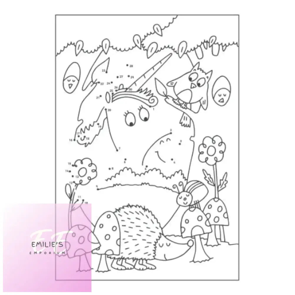 A4 Mermaid / Unicorns Dot-To-Dot Colouring Book