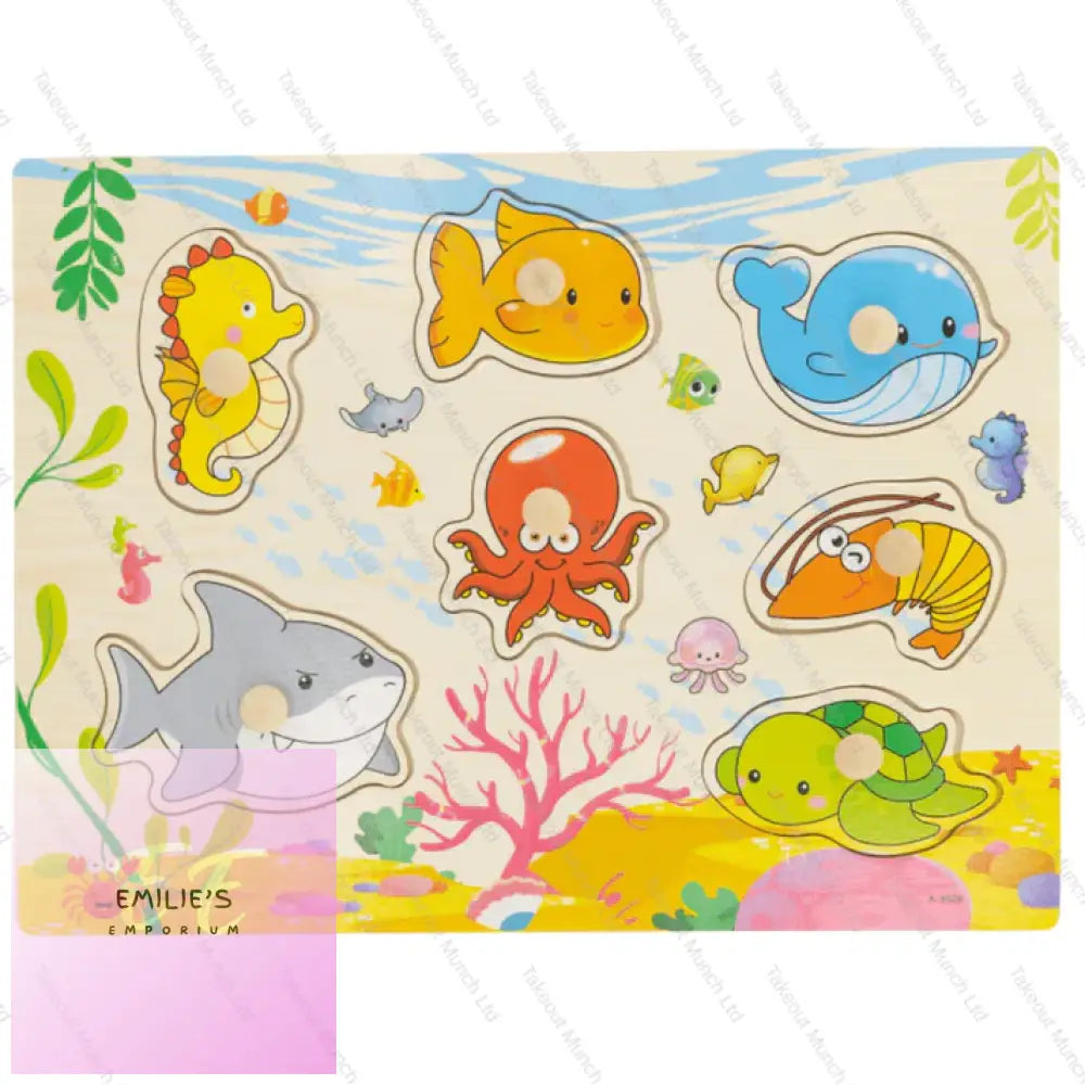 A4 Wooden Sea Life Jigsaw Puzzle