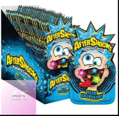 Aftershocks Blue Raspberry Popping Candy 0.32Oz/9.3G – Pack Of 24