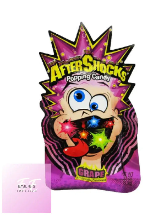 Aftershocks Grape Popping Candy 0.33Oz/9.3G – Pack Of 24