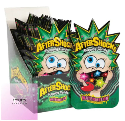Aftershocks Watermelon Popping Candy 0.33Oz/9.3G – Pack Of 24