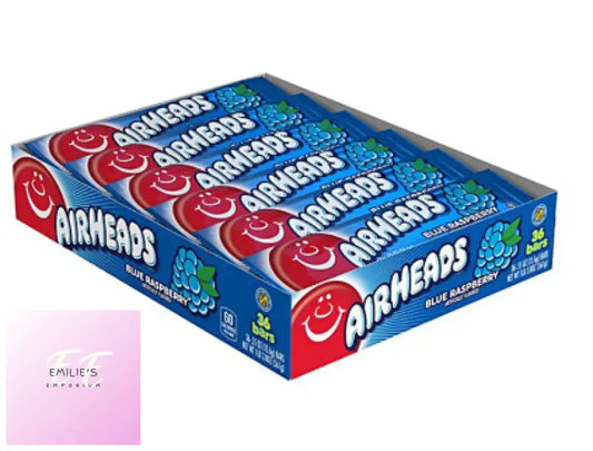 Airheads Candy Blue Raspberry 0.55Oz/15.6G – Pack Of 36