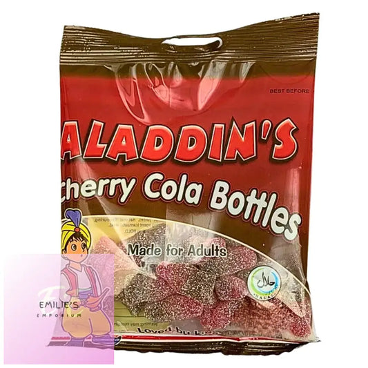 Aladdins Sour Cherry Cola Bottles 12X100G