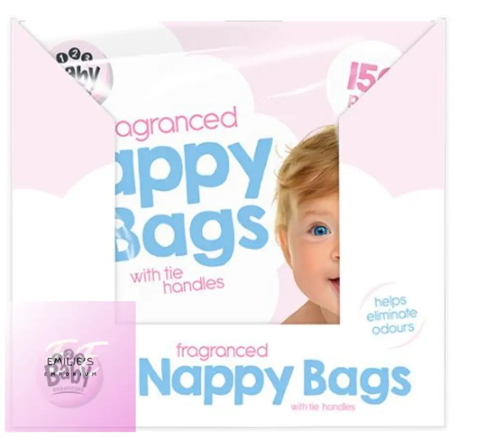 Baby Essentials 150Pk Fragranced Nappy Bags With Tie Handles