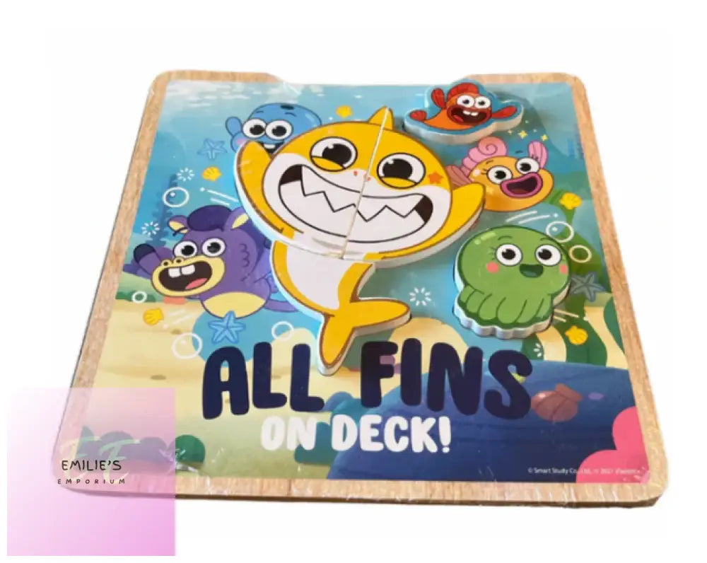 Baby Shark Wooden 3D All Fins On Deck Puzzle