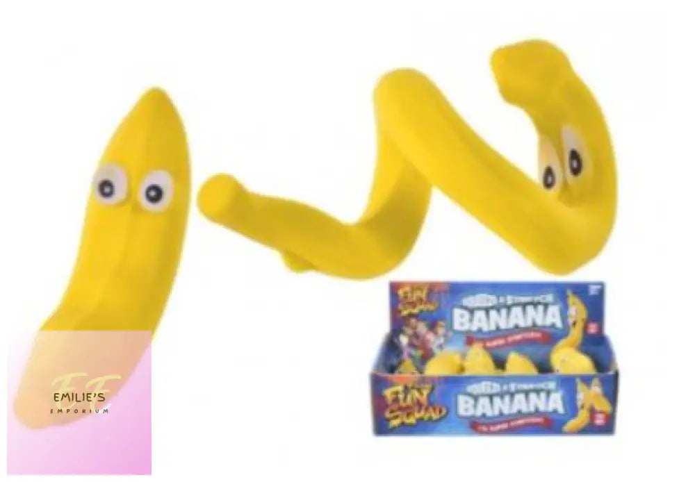 Banana Squeeze Squishy Strechy Toy X12