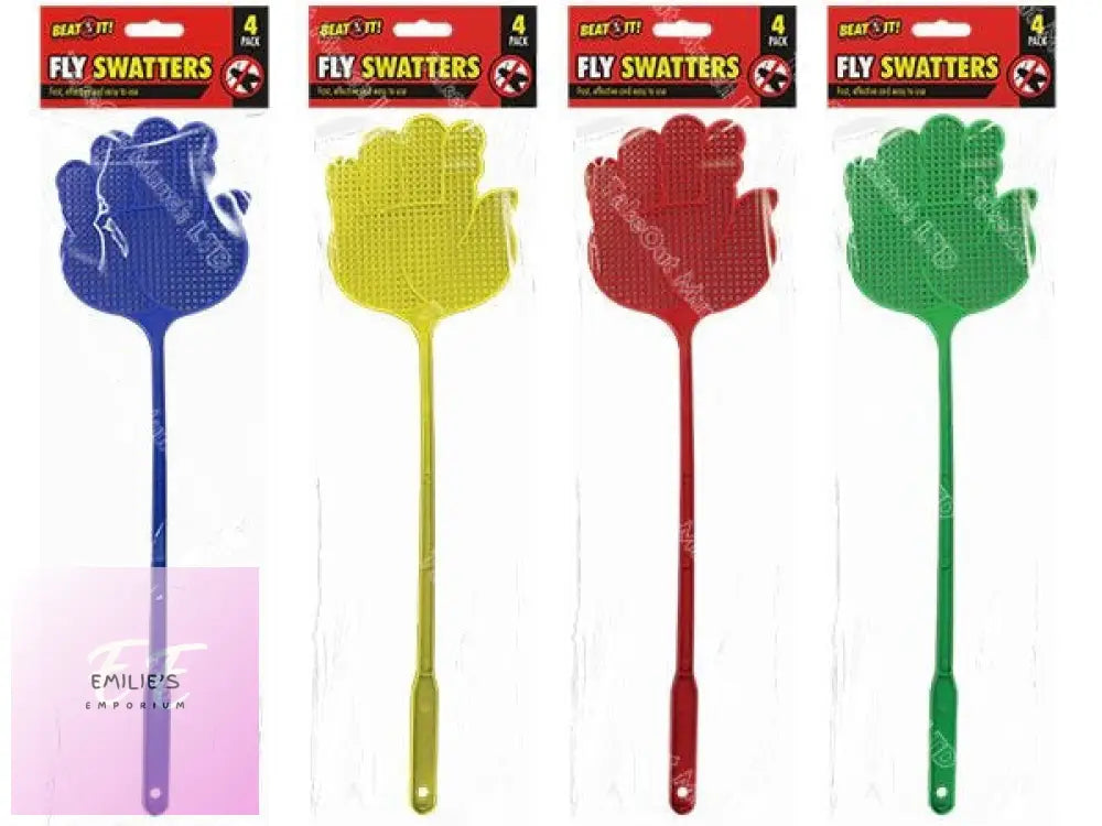 Beat It - 4 Pack Hand Fly Swatters