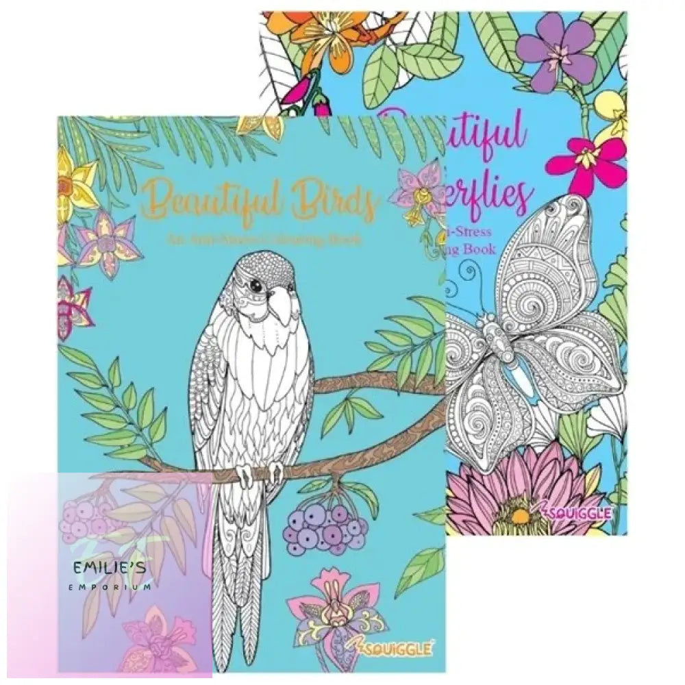 Beautiful Butterflies Birds Colouring Book - Assorted