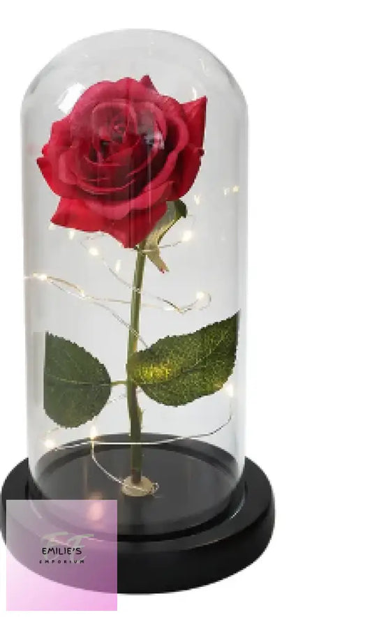 Black Base & Red Rose Galaxy Artificial Flowers Beauty And The Beast