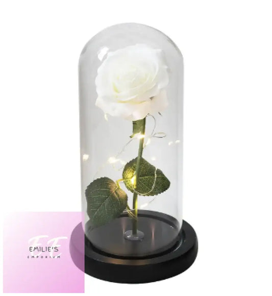 Black Base & White Rose Galaxy Artificial Flowers Beauty And The Beast