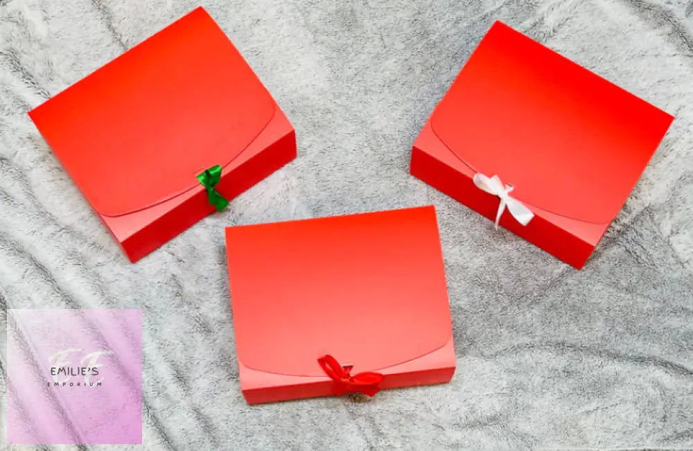 Blank Red Gift Box- Ribbon Colour Choices