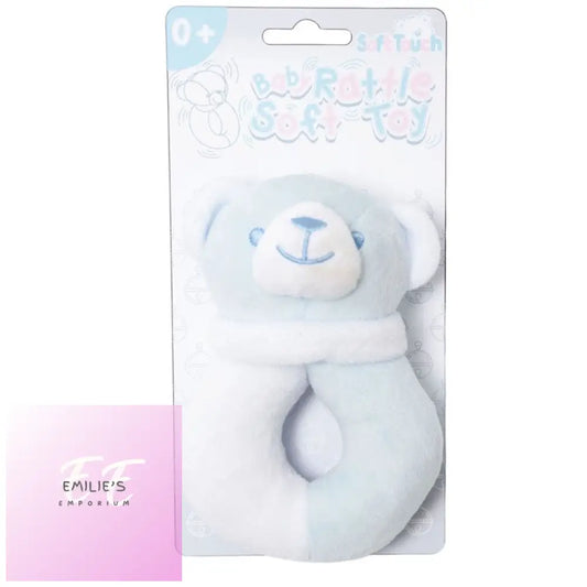 Blue Bear Rattle Toy