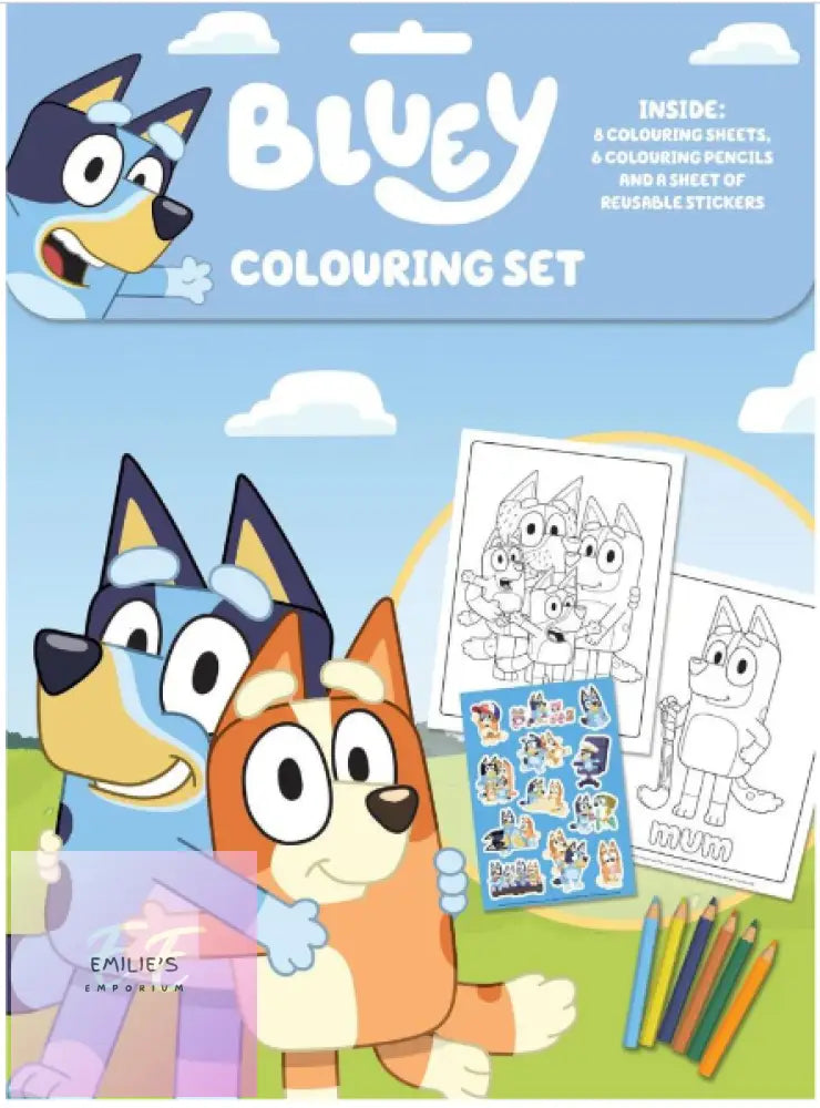 Bluey Colouring Set