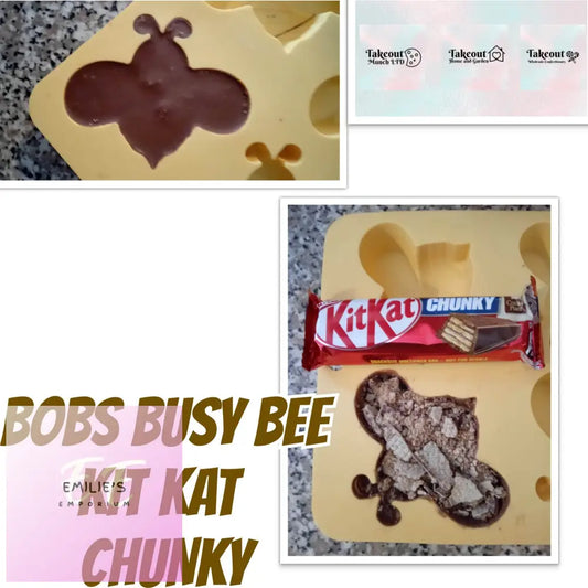 Bob The Busy Bee- Handmade Milk Chocolate With Kitkat Filling