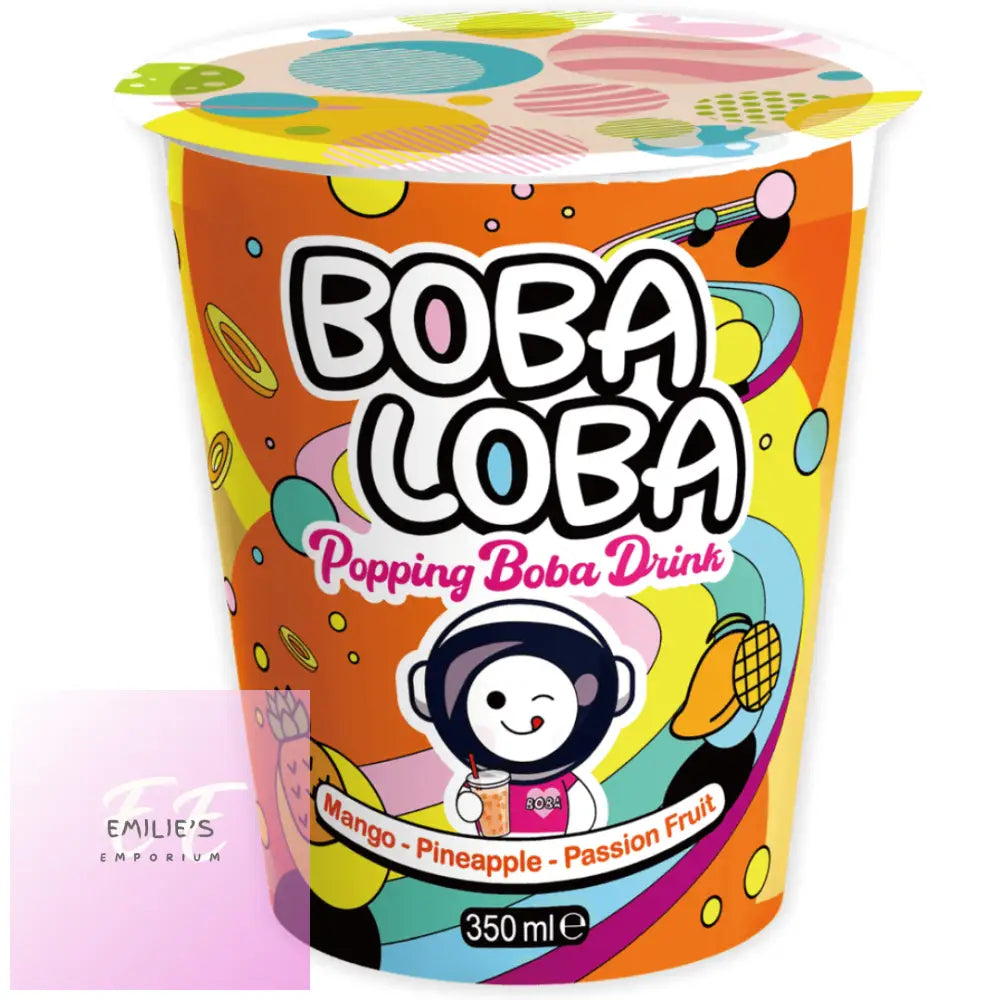 Boba Loba Mango Pineapple Passion Drink Cups 4X350Ml