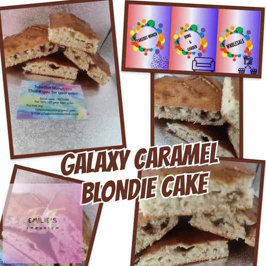 Bobs Handmade Galaxy Caramel Blondie Cake - Full Tray (6 Squares) Topping And Sauce Candy &