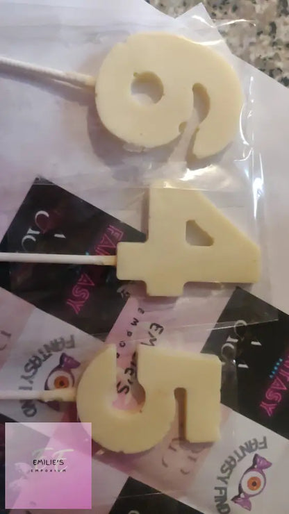 Brodie’s White Chocolate Number Lolly