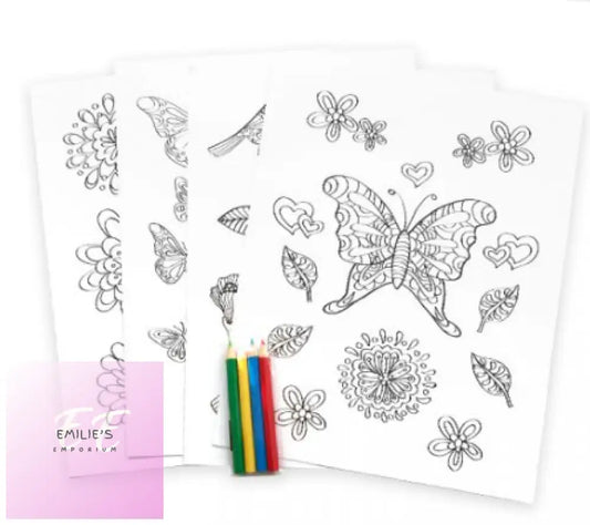 Butterflies And Birds Bumper Colour In Stickers Set