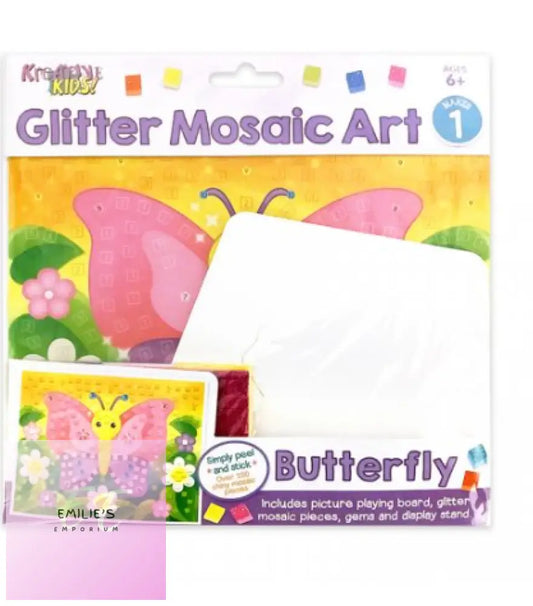 Butterfly Glitter Mosaic Art Set