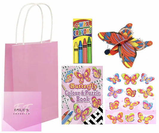 Butterfly Party Gift Bag Pre - Filled - Includes 4 Items