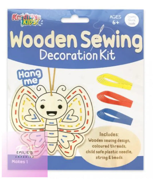 Butterfly Wooden Sewing Kit