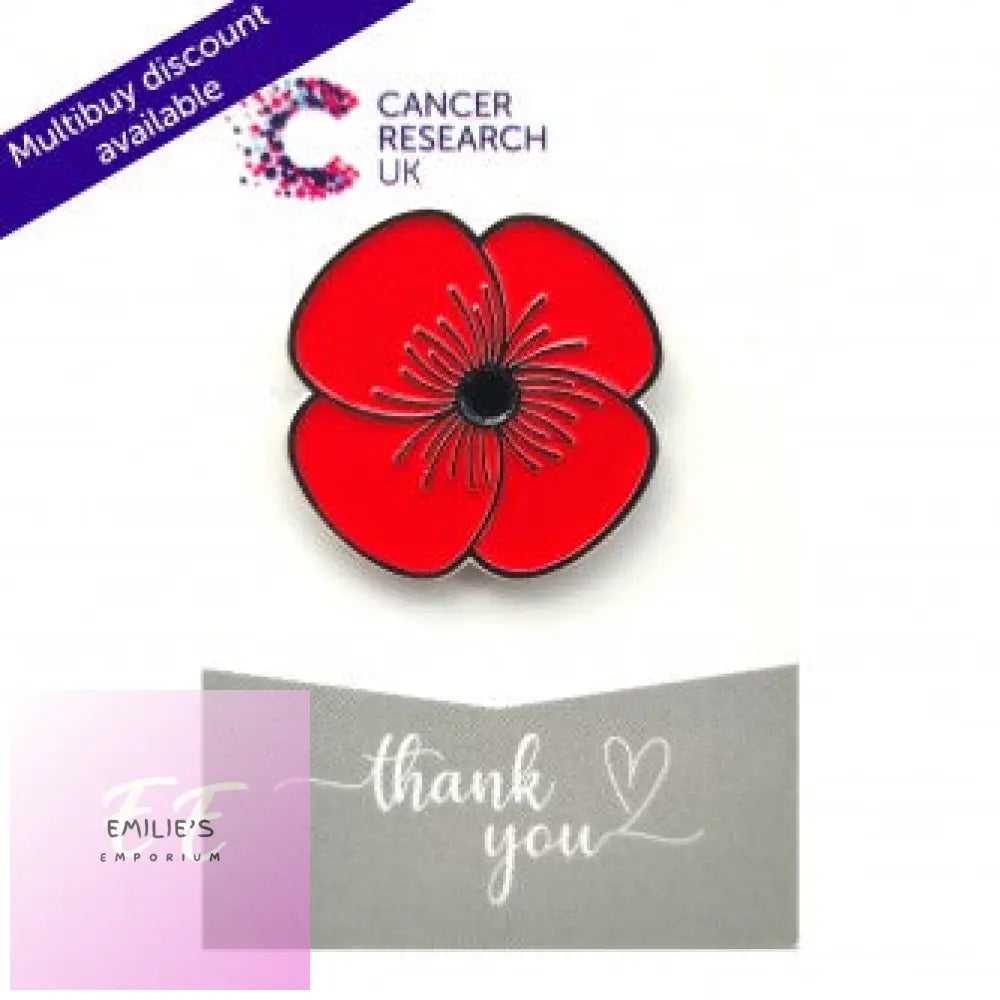 Cancer Research Uk - Poppy Badge