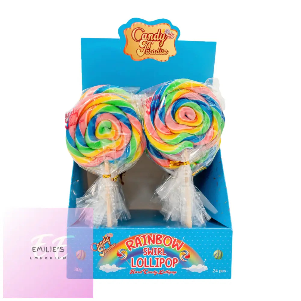 Candy Paradise Rainbow Swirl Lollipop 24X80G