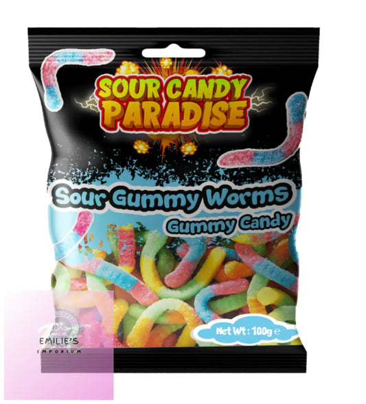 Candy Paradise Sour Worms 12X100G