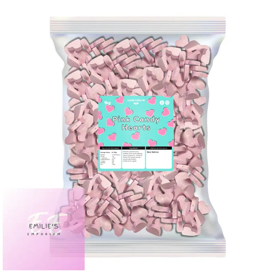 Candycrave Pink Candy Hearts 1Kg & Chocolate