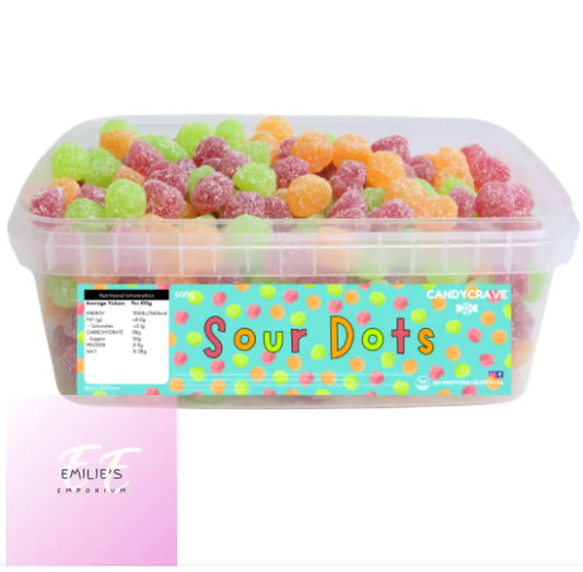 Candycrave Sour Dots Tub 600G