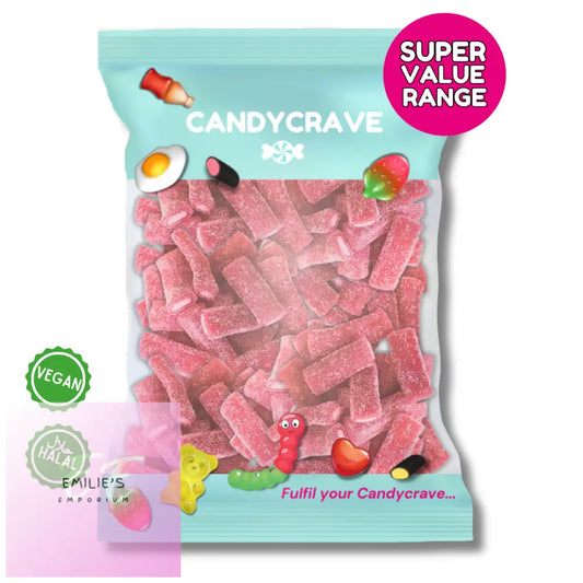 Candycrave Super Value Fizzy Strawberry Pencils 1Kg