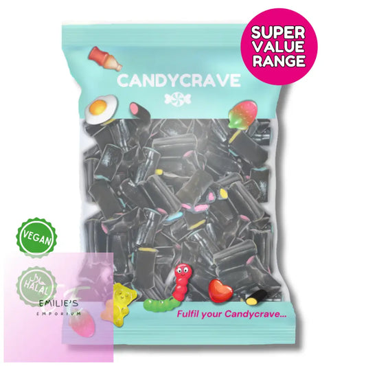 Candycrave Super Value Liquorice Cream Rock 1Kg