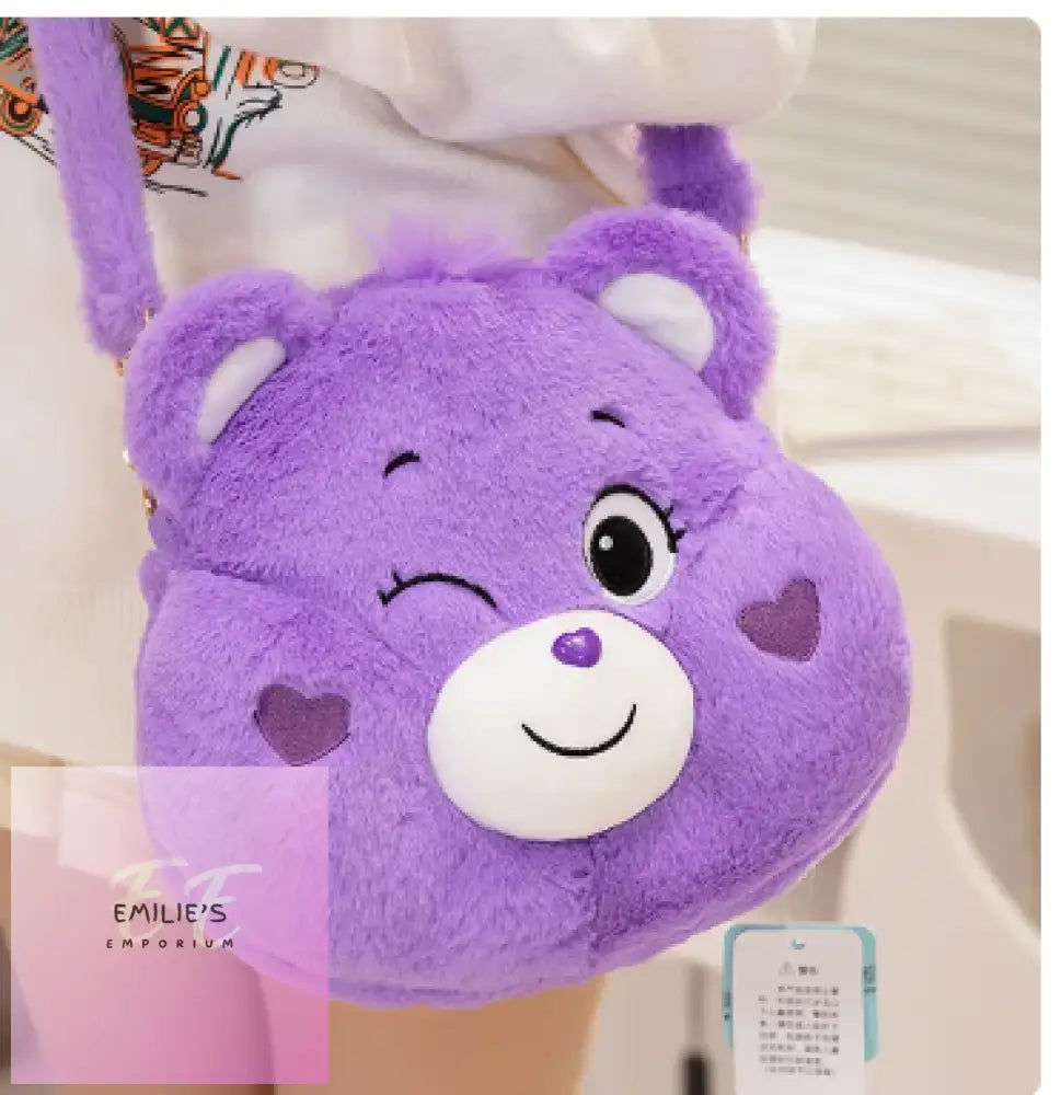 Care Bear Back Packs 27Cm - Choices Purple Face