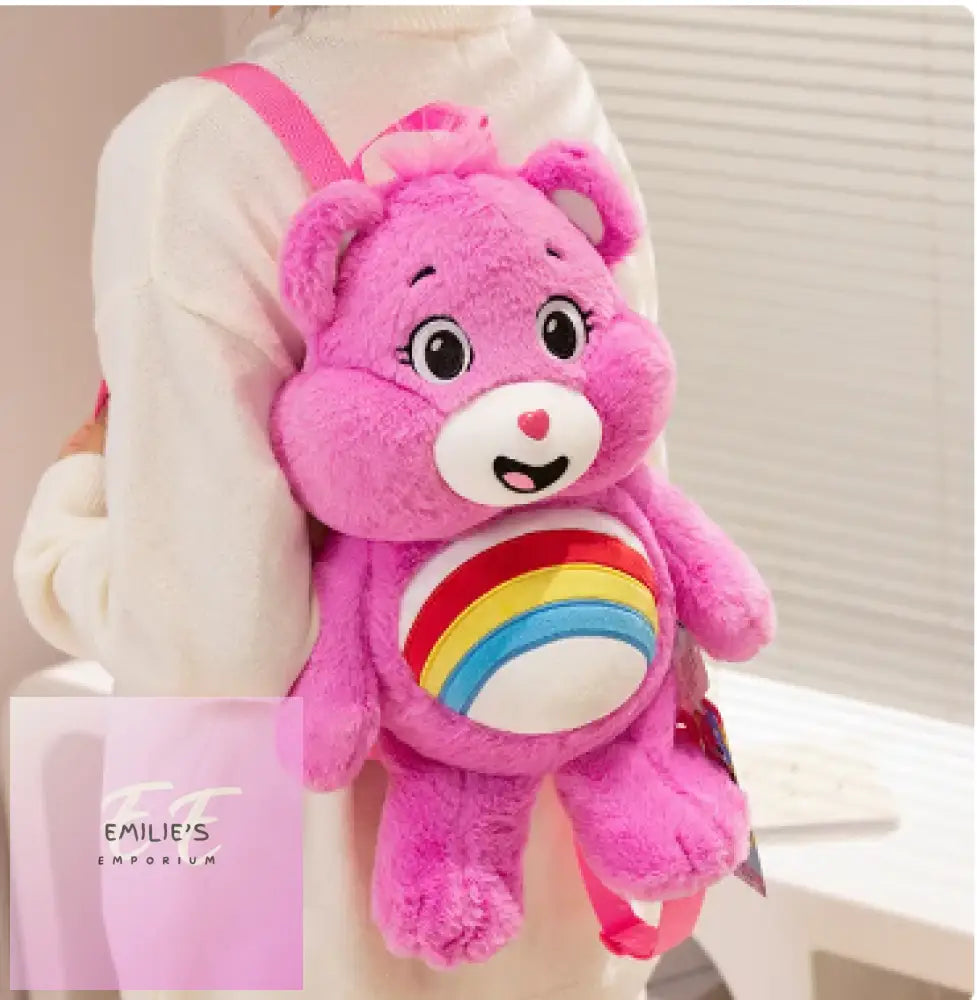 Care Bear Back Packs 45Cm- Choices Pink Yellow Face